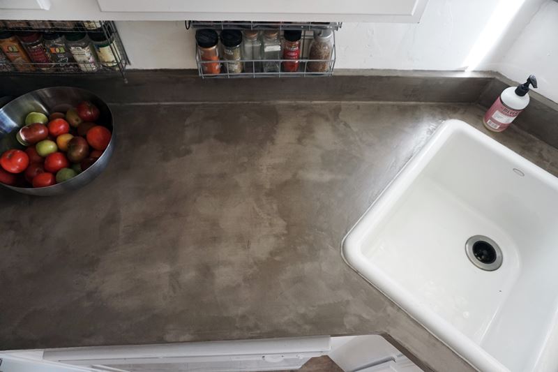 Lovely Imperfection Diy Concrete Countertops Over Laminate