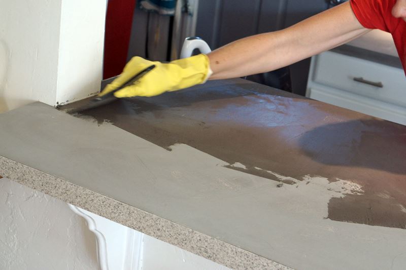 Lovely Imperfection Diy Concrete Countertops Over Laminate