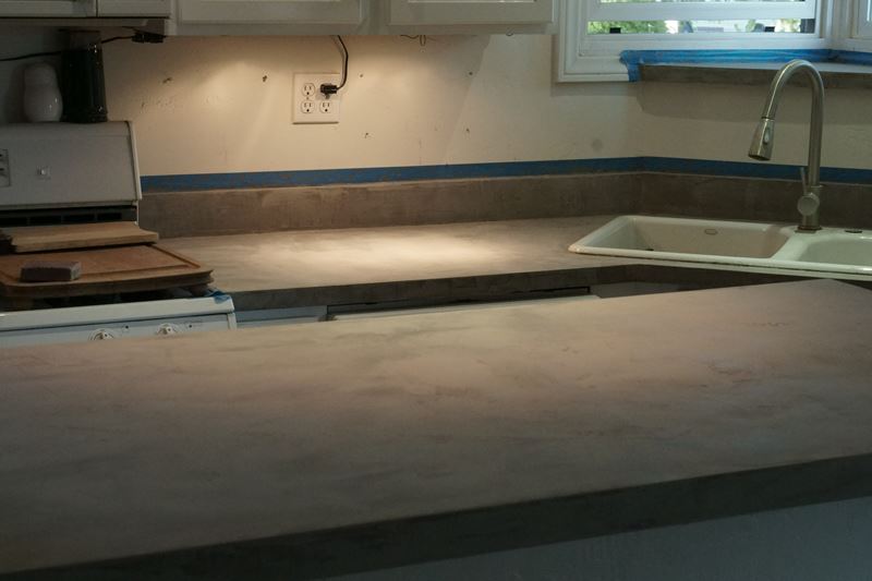 Lovely Imperfection Diy Concrete Countertops Over Laminate