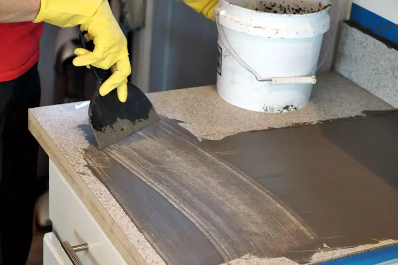 Lovely Imperfection Diy Concrete Countertops Over Laminate